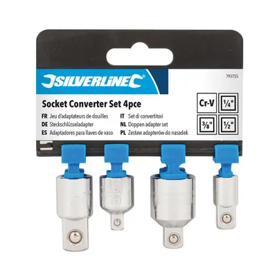 Produktbild von 4 x Steckschlüsseladapter 1/4" 3/8" 1/2" zöllig