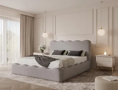 Produktbild von Emlar Polsterbett Bora 120x200 cm - Bett mit Bettkasten & Lattenrost - Bouclé-Stoff - Doppelbett mit Stauraum Grau (Quelle 83)