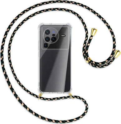 Produktbild von Handykette Backcover-Schutzhülle mit Band (Metall goldfarben) für vivo X80 Pro (V2185A,V2145, 6.78'') - camouflage