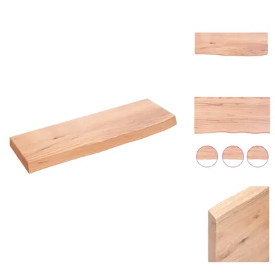 Produktbild von vidaXL Wandregal Hellbraun 60x20x4 cm Massivholz Eiche Behandelt - Wandregale