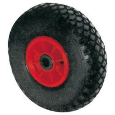 Zdjęcie produktu dla Koło pneumatyczne D15.266, 260mm piasta.75mm, gumowa czarna tarcza koła, RL, profil ucha