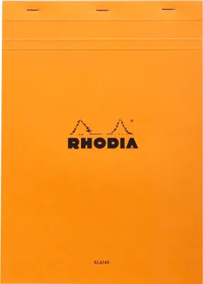 Produktbild von Rhodia 5x Gehefter Notizblock Rhodia No.18 A4 80 Blatt blanko 80g Orange 18000C