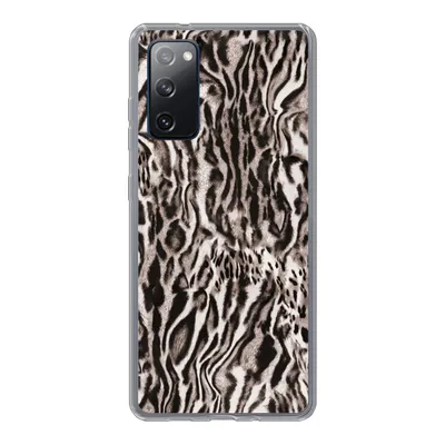 Produktbild von MuchoWow® Handyhülle Schutzhülle Hülle für Samsung Galaxy S20 FE Pantherdruck - Formen - Schwarz - Braun Silikon Softcase Handy Hülle - Abdeckung