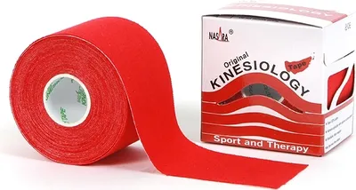 Produktbild von Nasara Kinesiologie Tape 5 cm x 5 m : rot Farbe: rot