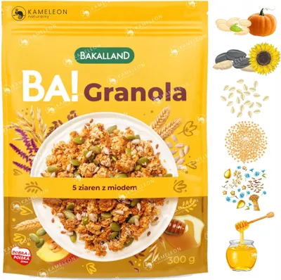 Produktbild von Bakalland BA! Granola mit 5 Saaten und Honig 300 g