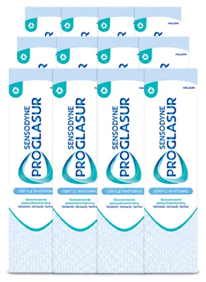 Productafbeelding van 12 x Sensodyne Proglasur Whitening Tandpasta - 75 ml - Voordeelverpakking - 12 stuks
