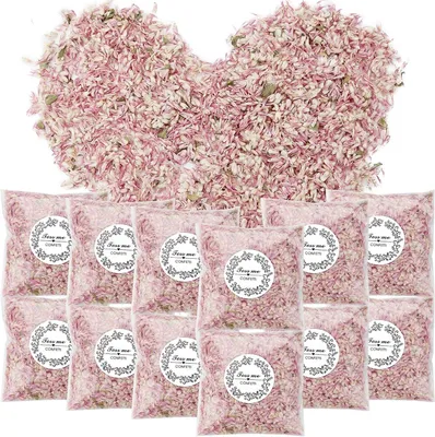 Productafbeelding van Confetti voor bruiloft - Set van 12 - Natuurlijke strooibloemen - Gedroogde bloemblaadjes - Doe-het-zelf decoratie