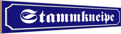 Produktbild von vianmo Holzschild 10x46 cm Stammkneipe Essen Bar Trinken