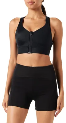 Productafbeelding van Koton dames leggings, zwarte biker stijl, medium taille, met stikseldetails, maat L (EU)
