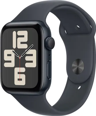 Produktbild von Apple Watch SE OLED 44 mm Digitální dotykový displej 368 x 448 pixelů Černá Wi-Fi GPS