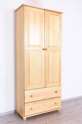 Produktbild von Schrank Kiefer massiv Vollholz natur Junco 33 - Abmessungen: 195 x 84 x 42 cm (H x B x T)