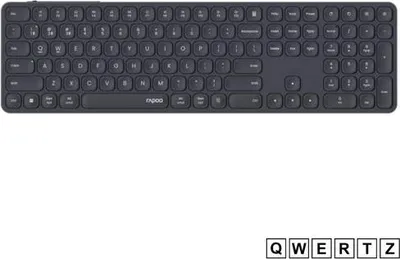 Obrázek produktu pro Rapoo 00228033, Bezdrátový, Bluetooth, QWERTZ, Tmavě šedá