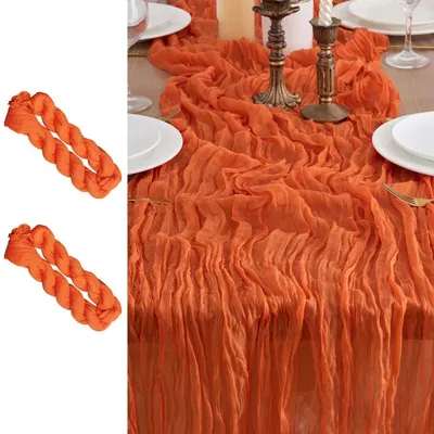 Productafbeelding van Tafelrunners, gasparel, 2 stuks, 90 x 300 cm, oranje