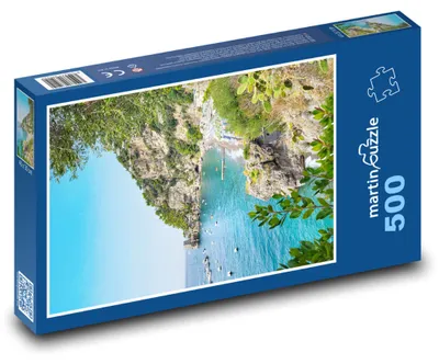 Produktbild von Puzzle 500 Frische Küste mit Booten - martinpuzzle