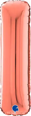 Produktbild von Riesenbuchstabe Folienballon 26"/66cm | Rosegold #I