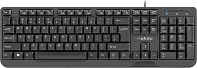 Produktbild von Natec Tastatur Trout Slim Usb Us Layout Schwarz