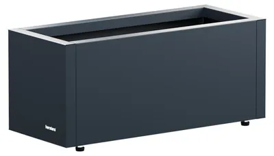 Obrázok produktu pre Kvetináč Herstera Metal, určený na balkón, stojací, oceľ, antracitová farba, obdĺžnikový tvar, na vonkajšie použitie