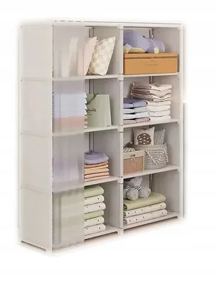 Produktbild von Modularer klappbarer Kleiderschrank Kleiderbügel Kleiderschrank Metall 125x28x80 cm