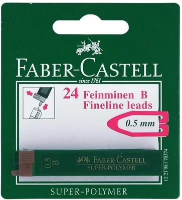 Produktbild von Feinmine Super Polymer 0,5mm B auf Blisterkarte Packung mit 10 Stück