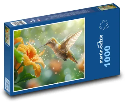 Produktbild von Puzzle 1000 Kolibri auf der Blume - martinpuzzle