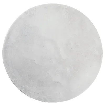 Image de vidaXL Tapis HUARTE à poils courts Doux et lavable Gris Ø 100 cm