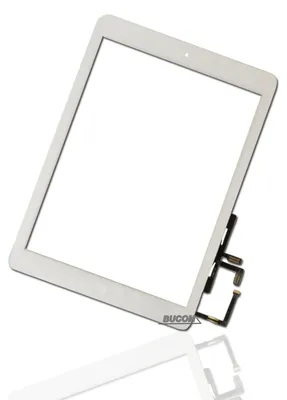 Produktbild von Ipad 5 Air 1 Display Glas Touch Screen Front Scheibe Digitizer weiß mit Home Button Kleber A1474 A1475 A1476