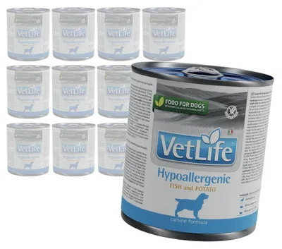 Zdjęcie produktu dla Farmina Vet Life Hypoallergenic Fish & Potato 12x300g Hipoalergiczna Mokra Karma Dla Psa z Rybą