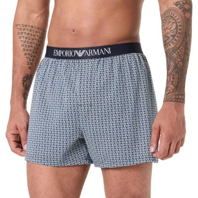 Obrázok produktu pre Pánske boxerky Emporio Armani, modré, s vzorom, veľkosť XL