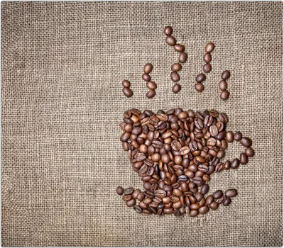 Produktbild von Spritzschutz Herdabdeckplatte Schneidebrett aus Glas Tasse Kaffee mit Dampf  1-Teilig (60x52cm)