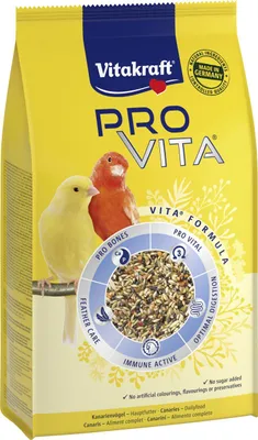 Produktbild von Vitakraft 33740, Würmer, 800 g, Kanarienvogel, Vitamin A, Vitamin D3, Saaten (Kanariensaat 41%, Leinsaat 3%) Getreide (Hafer 8,7%) Mineralstoffe (Kieselsteinel 3%)...