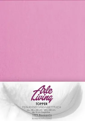 Produktbild von Topper Spannbettlaken rosa 180x200 - 200x200 cm 170g/m² bis 10 cm Steg Boxspring Bett 170g/m²