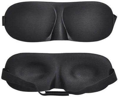 Image de Deux masques de sommeil en tissu doux et moelleux, avec coussinets 3D, pour les yeux, masques de sommeil couvrants, idéaux pour les voyages