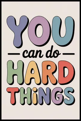 Produktbild von Plakat 61x91,5cm Motivationsaffirmation Retro Vintage Für das Wohnzimmer You Can