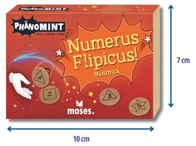 Produktbild von Knobelspiel moses. PhänoMINT Numerus Flipicus, Holzmünzen, Logikspiel für Kinder