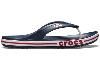 Produktbild von CROCS Bayaband Flip-Flops für Herren, 45-46 EU, M11, Zehentrenner, Slides, Sandalen, Navy/Pepper, Blau, 205393-4CC