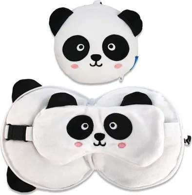 Produktbild von Plüsch Reisekissen Augenmaske Kinder 2in1