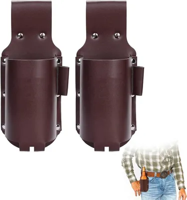 Productafbeelding van Bierholster cowboystijl - Set van 2 - Bruin