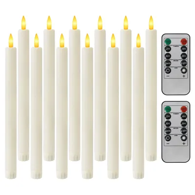 Produktbild von OZAVO LED-Kerzen, flammenlose LED-Kerzen, 12er-Pack mit Fernbedienung und Timer, Weihnachtskerzen, geeignet für Hochzeiten und Partys