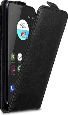 Produktbild von Cadorabo Hülle für ZTE Blade V7 Schutz Hülle in Schwarz Flip Etui Handyhülle Case Cover