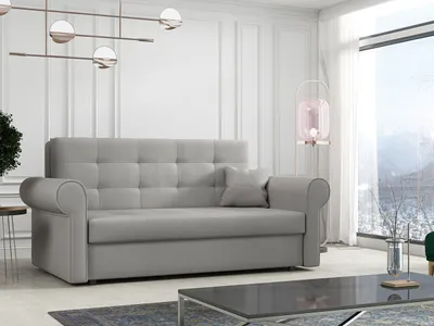 Obrázek produktu pro Rozkládací pohovka s úložným prostorem BELA SILVER 3 - světlá šedá