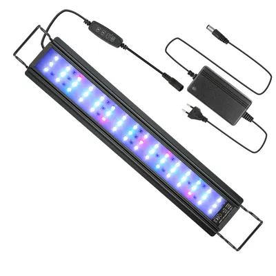 Produktbild von Peviasot 30-45 cm LED Aquarium Lampe Tank Leuchtet Unterwasser Beleuchtung Dimmbar 3 Lichtmodi mit Timer,10W