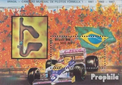 Produktbild von Briefmarken Brasilien 1988 Mi Block73 (kompl.Ausg.) postfrisch Formel 1 WM