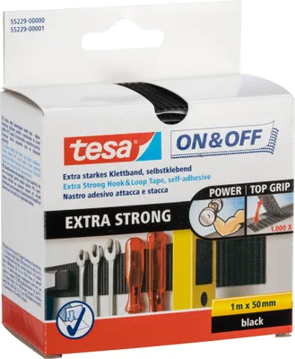 Produktbild von TESA 55229-00000-02 Klettverschluss Schwarz 1 Stück(e)