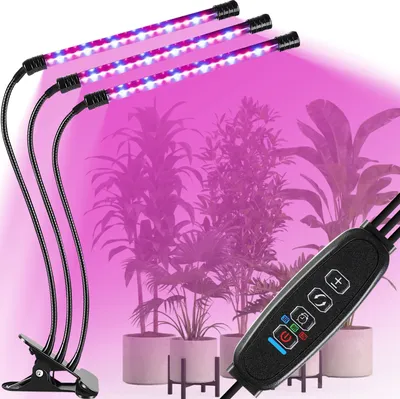 Produktbild von Rastlinná lampa LED 3 hlavy rastlinného svetla 30W izbové rastliny Zelenina Rastlinné svetlo Rastúca lampa Plné spektrum Rastúce svetlo Rastúce svetlo Rastúce svetlo Retoo