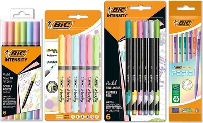 Produktbild von BIC Schrein Set, Farbe Pastell: 23 Stifte im kreativen Set