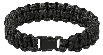 Produktbild von Survival Armband Schwarz 15mm S