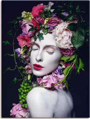 Produktbild von ARTland Leinwandbild Schöne Blumenkönigin Größe: 30x40 cm