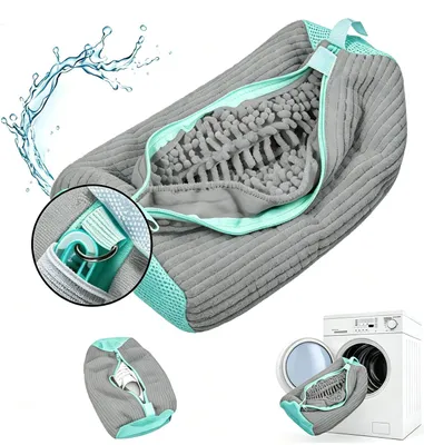 Produktbild von Schuhwaschbeutel für Waschmaschine, Sneaker Waschbeutel,Wäschebeutel für Schuhe mit Reißverschluss, 24*8cm