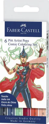 Produktbild von Faber-Castell Tuschestift Pitt Artist Pen Comic 6x Faber-Castell