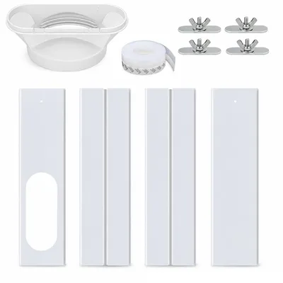Produktbild von Klimaanlagen-Fensterabdichtungs-Set, 4pcs,43–140 cm,Fensterdichtungsstreifen für Klimaanlagen,Roll-und Schiebefenster-Dichtung für bessere Abdichtung